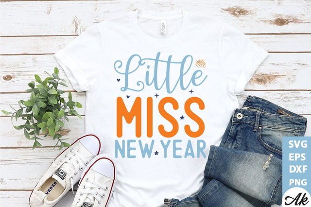 Little miss new year SVG SVG akazaddesign 