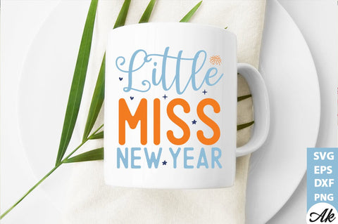 Little miss new year SVG SVG akazaddesign 