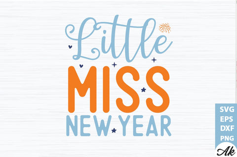 Little miss new year SVG SVG akazaddesign 
