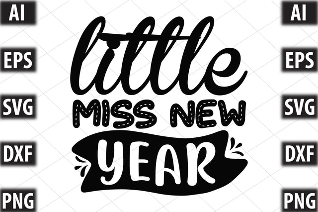 little miss new year SVG SVGista 