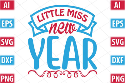 little miss new year SVG SVGista 