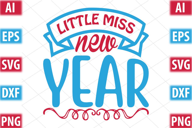 little miss new year SVG SVGista 