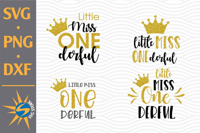 Little Miss Onederful SVG, PNG, DXF Digital Files Include SVG SVGStoreShop 