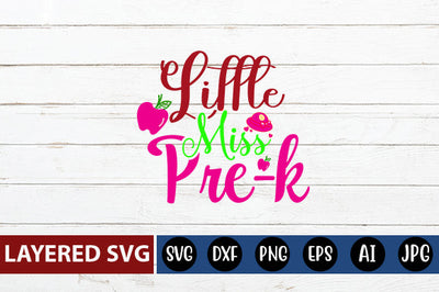 Little Miss Pre-k SVG cut file SVG Blessedprint 