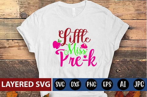 Little Miss Pre-k Svg cut file SVG Blessedprint 