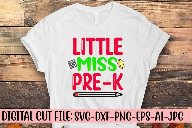 Little Miss Pre-k SVG Cut File SVG Syaman 
