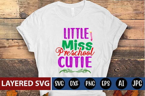Little Miss Preschool Cutie Svg cut file SVG Blessedprint 
