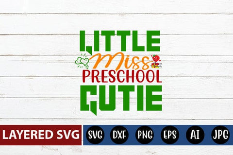 Little Miss Preschool Cutie Svg Cut File SVG Blessedprint 