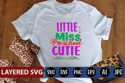 Little Miss Preschool Cutie SVG cut file SVG Blessedprint 