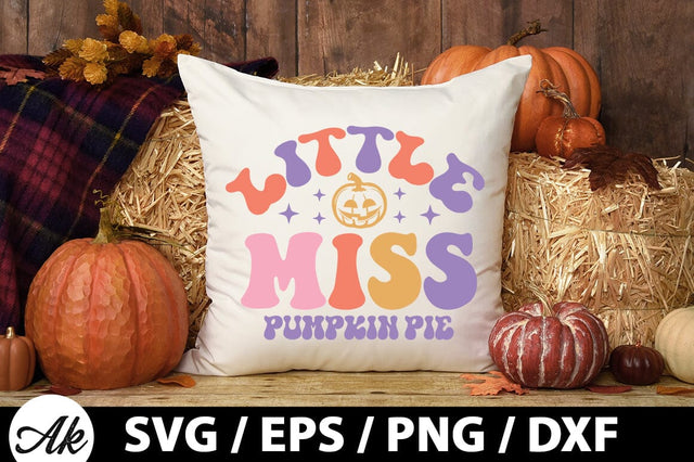 Little miss pumpkin pie Retro SVG SVG akazaddesign 