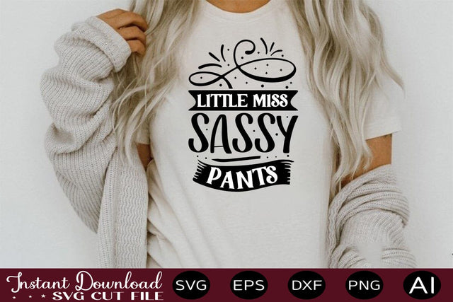Little Miss Sassy Pants SVG SVG designmaster24 