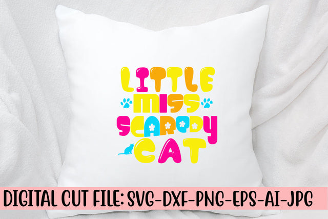 Little Miss Scaredy Cat Retro SVG SVG Syaman 