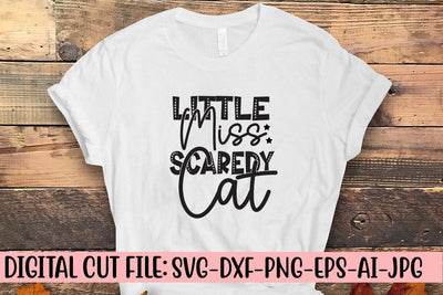 Little Miss Scaredy Cat SVG Cut File SVG Syaman 