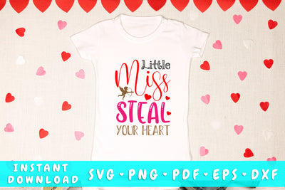 Little Miss Steal Your Heart SVG SVG HappyDesignStudio 