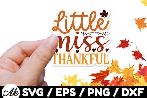 Little miss thankful Stickers SVG SVG akazaddesign 