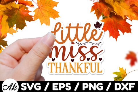 Little miss thankful Stickers SVG SVG akazaddesign 