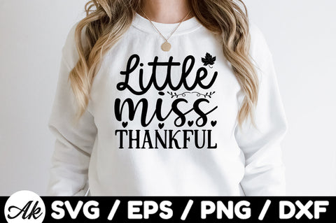 Little miss thankful svg SVG akazaddesign 