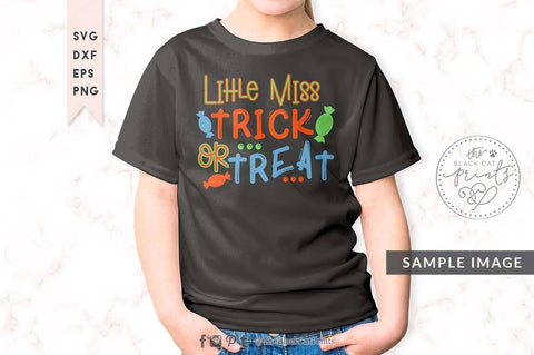 Little miss Trick or Treat | Halloween cut file SVG TheBlackCatPrints 