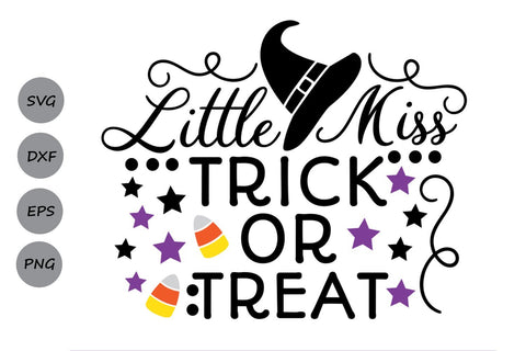 Little Miss Trick Or Treat| Halloween SVG Cutting Files SVG CosmosFineArt 