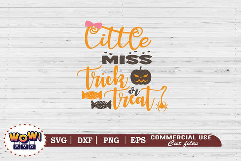Little Miss trick or treat svg, dxf, png, boo, Halloween cutting file, 31st october svg, Halloween svg, Halloween cricut file, trick or treat SVG Wowsvgstudio 