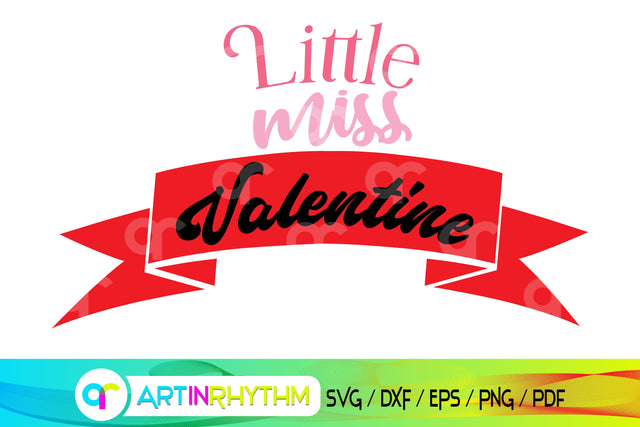 little miss valentine, happy valentine's day, valentines svg SVG Artinrhythm shop 
