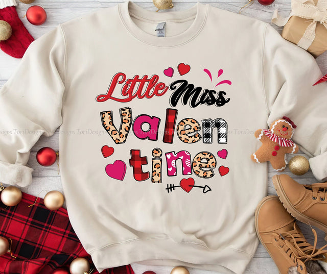 Little Miss Valentine PNG Sublimation Design Sublimation ToriDesigns 