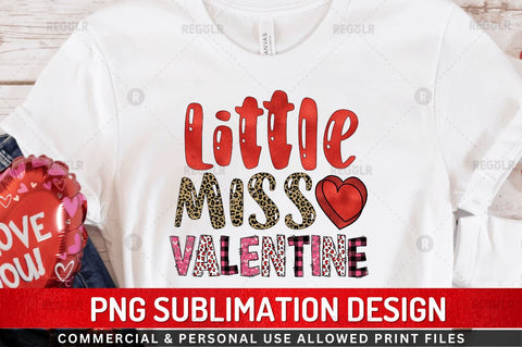 Little miss valentine Sublimation Design Sublimation Regulrcrative 