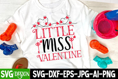 Little Miss Valentine SVG Cut File SVG BlackCatsMedia 