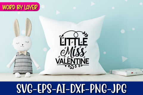 Little Miss Valentine SVG cut File SVG Blessedprint 