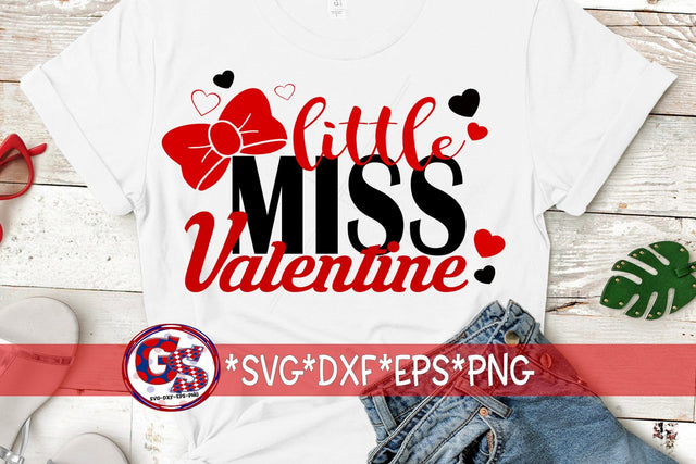 Little Miss Valentine SVG DXF EPS PNG SVG Greedy Stitches 