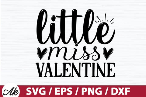 little miss valentine SVG SVG akazaddesign 