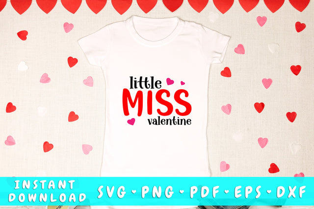 Little Miss Valentine SVG SVG HappyDesignStudio 