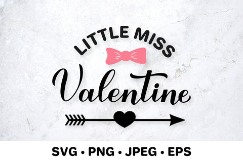 Little Miss Valentine. Valentines Day for kids SVG LaBelezoka 