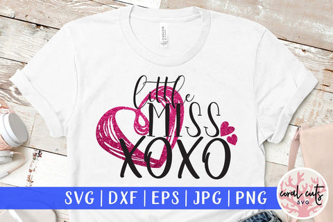 Little Miss XOXO - Love & Valentine SVG EPS DXF PNG SVG CoralCutsSVG 
