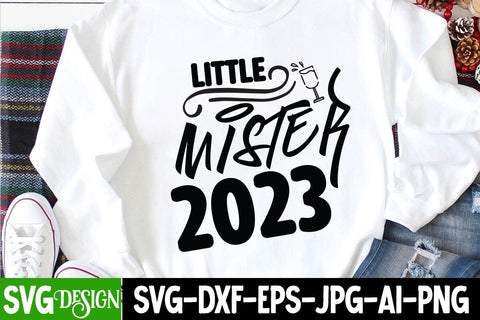Little Mister 2023 SVG Cut File, Happy New Year SVG Cut File SVG BlackCatsMedia 