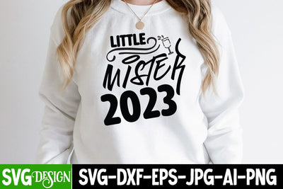 Little Mister 2023 SVG Cut File, Happy New Year SVG Cut File SVG BlackCatsMedia 