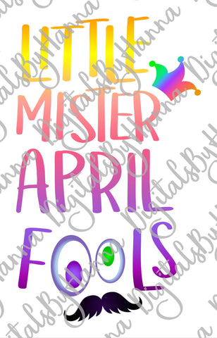Little Mister April Fools Print & Cut SVG Digitals by Hanna 