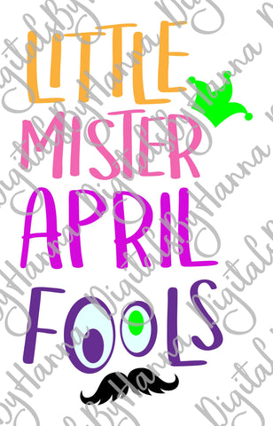 Little Mister April Fools Print & Cut SVG Digitals by Hanna 
