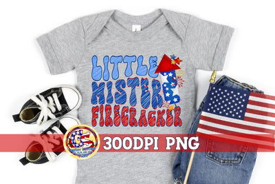 Little Mister Firecracker PNG Sublimation Greedy Stitches 