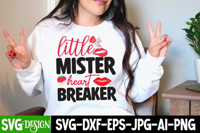 little mister heart breaker SVG Cut File, little mister heart breaker PNG , Valentine's Day SVG Cut File SVG BlackCatsMedia 