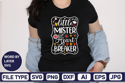Little Mister Heart Breaker SVG Design SVGs,Quotes and Sayings,Food & Drink,On Sale, Print & Cut SVG DesignPlante 503 