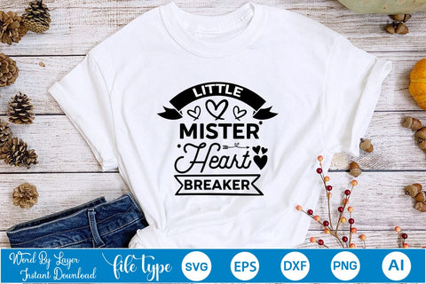 Little Mister Heart Breaker SVG SVGs,Quotes and Sayings,Food & Drink,On Sale, Print & Cut SVG DesignPlante 503 