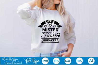 Little Mister Heart Breaker SVG SVGs,Quotes and Sayings,Food & Drink,On Sale, Print & Cut SVG DesignPlante 503 