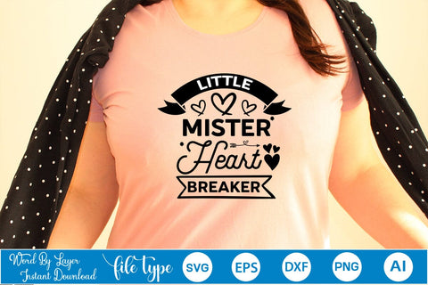Little Mister Heart Breaker SVG SVGs,Quotes and Sayings,Food & Drink,On Sale, Print & Cut SVG DesignPlante 503 