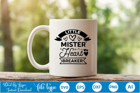 Little Mister Heart Breaker SVG SVGs,Quotes and Sayings,Food & Drink,On Sale, Print & Cut SVG DesignPlante 503 