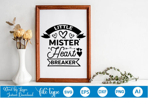 Little Mister Heart Breaker SVG SVGs,Quotes and Sayings,Food & Drink,On Sale, Print & Cut SVG DesignPlante 503 