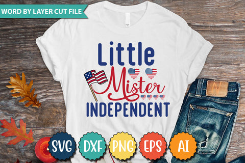 Little Mister Independent SVG Cut File,SVGs,quotes-and-sayings,food-drink,mini-bundles,print-cut,on-sale,Clipart Clip Art Sublimation or Vinyl Shirt Design SVG DesignPlante 503 