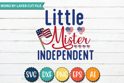 Little Mister Independent SVG Cut File,SVGs,quotes-and-sayings,food-drink,mini-bundles,print-cut,on-sale,Clipart Clip Art Sublimation or Vinyl Shirt Design SVG DesignPlante 503 