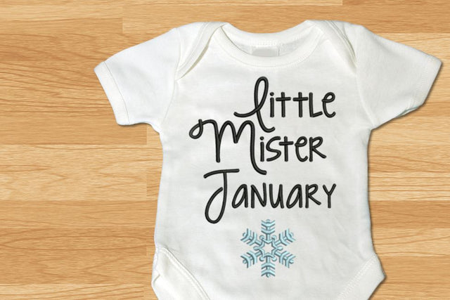 Little Mister January Snowflake Embroidery Embroidery/Applique Designed by Geeks 