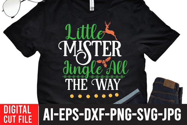 Little Mister Jingle All The Way SVG Cut File SVG BlackCatsMedia 